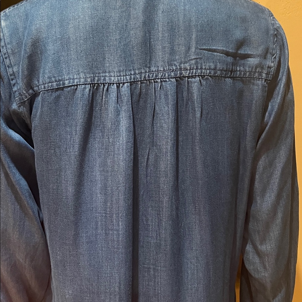 Oversized silky soft denim duster - Picture 7 of 9